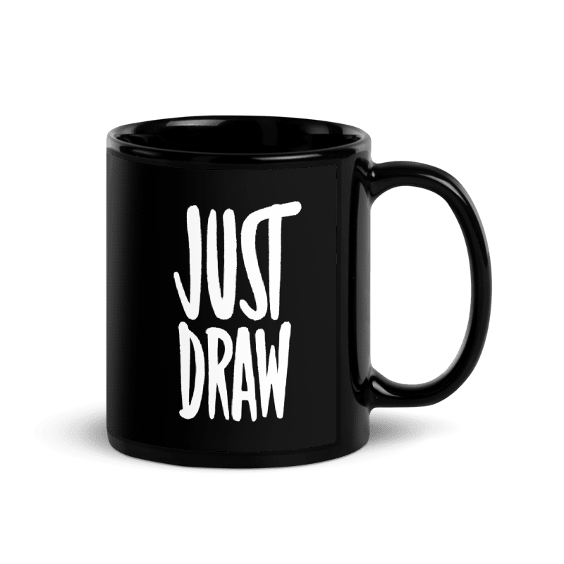 Taza Just Draw negra